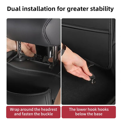 All in One Car Seat Back Storage Bag For BYD Atto3 Han Song plus Seagyll V2l Dolphin F3 E6 G3 I3 Ea1 Anti Kick Pad Cup Holder