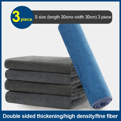 Microfiber Cleaning Towel Thicken Soft Drying Cloth Car Body Washing Towels Double Layer Clean Rags Car Accessories