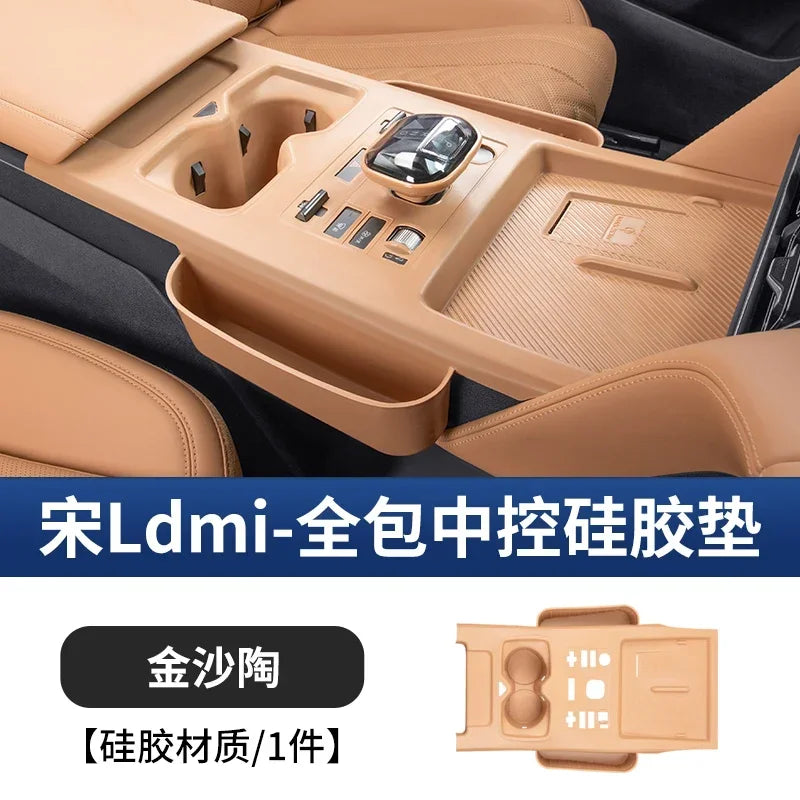 Car All-inclusive Central Control Silicone Pad Protective Cover For BYD Song L DMI Wireless Charging Mat Interior Accessories