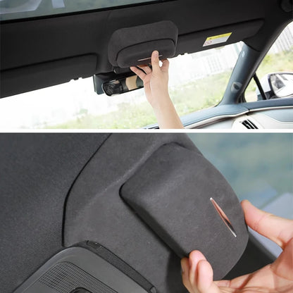 storage interior modification car accessories For BYD Song L‌‌ glasses case leather flip fur car sunglasses clip storage box