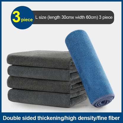 Microfiber Cleaning Towel Thicken Soft Drying Cloth Car Body Washing Towels Double Layer Clean Rags Car Accessories