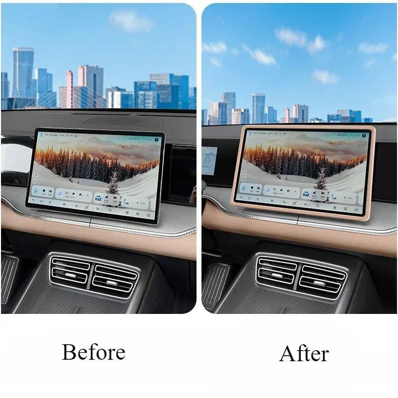 Car Navigation Screen Protective Case Instrument Central Control Display Screen Silicone Frame For BYD Song Pro DMI 2020-2025