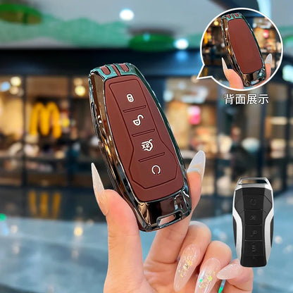 Car Key Cover Case Protection Shell Keychain For BYD Han Qin PLUS Song Pro Song L Tang Yuan Song MAX Seagull Qin Pro Accessories