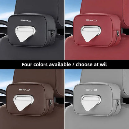 High-capacity Car Interior Tissue Box Kleenex Storage Bag Accessories For BYD Tang E6 F3 Atto3 Yuan Plus Song Max F0 G3 I3 Ea1