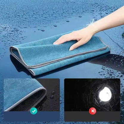 Microfiber Cleaning Towel Thicken Soft Drying Cloth Car Body Washing Towels Double Layer Clean Rags Car Accessories