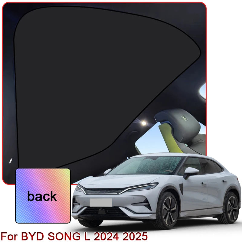 Colorful Ice Crystal Car Roof Sunshade Fit For BYD SONG L 2024 2025 Car Clip-on Sunroof Skylight Blind Shading Cover Accessories