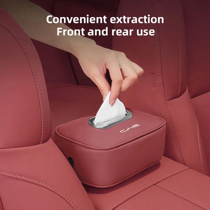High-capacity Car Interior Tissue Box Kleenex Storage Bag Accessories For BYD Tang E6 F3 Atto3 Yuan Plus Song Max F0 G3 I3 Ea1