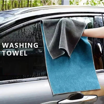 Microfiber Cleaning Towel Thicken Soft Drying Cloth Car Body Washing Towels Double Layer Clean Rags Car Accessories