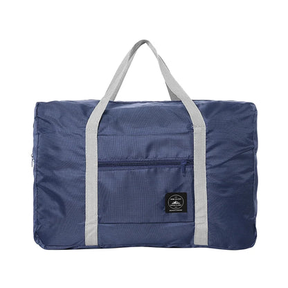 Solid Color Waterproof Folding Travel Bag Lightweight Large Capacity Luggage Bag