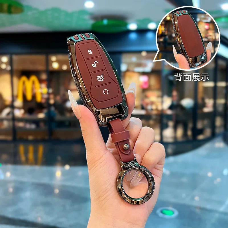 Car Key Cover Case Protection Shell Keychain For BYD Han Qin PLUS Song Pro Song L Tang Yuan Song MAX Seagull Qin Pro Accessories