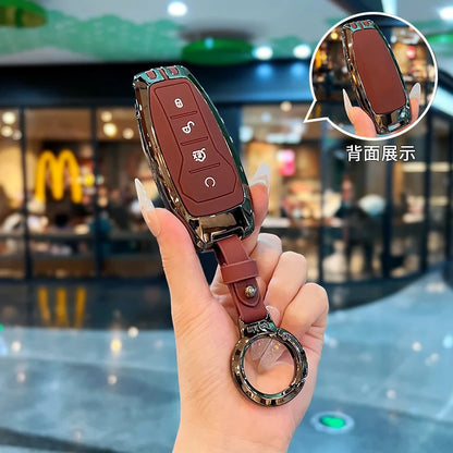 Car Key Cover Case Protection Shell Keychain For BYD Han Qin PLUS Song Pro Song L Tang Yuan Song MAX Seagull Qin Pro Accessories