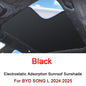Car Electrostatic Adsorption Sunroof Sunshade Covers For BYD SONG L 2024 2025 Heat Insulation Skylight Sticker Auto Accessory