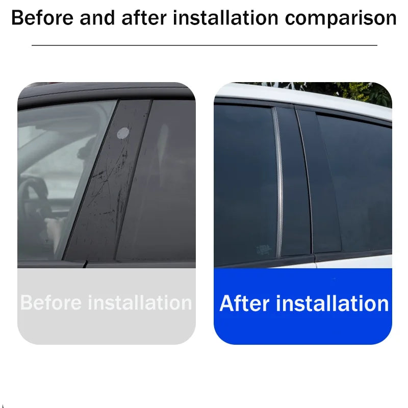 For BYD Song L EV 2024~2026 2025 Car Windows B-pillar Decal Center Column StickerAnti- scratch Protect Cover Decor Accessories