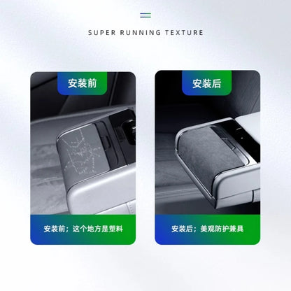 For BYD Song L EV  Rear Armrest Decorative Sticker Scratch-Resistant Car Interior Modification Accessory
