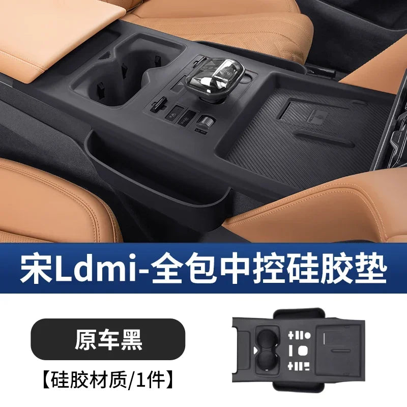 Car All-inclusive Central Control Silicone Pad Protective Cover For BYD Song L DMI Wireless Charging Mat Interior Accessories