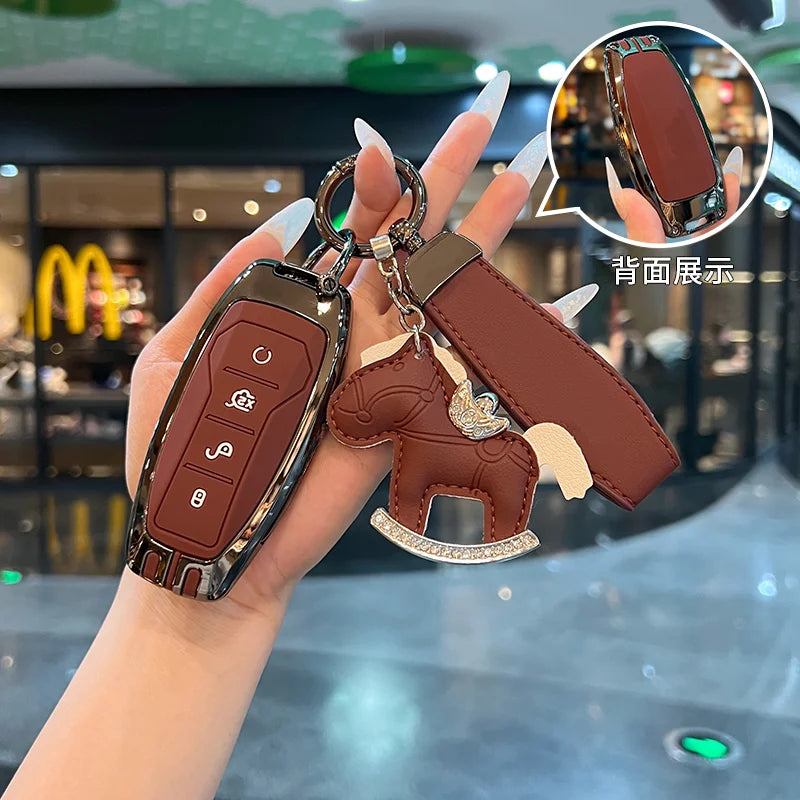 Car Key Cover Case Protection Shell Keychain For BYD Han Qin PLUS Song Pro Song L Tang Yuan Song MAX Seagull Qin Pro Accessories