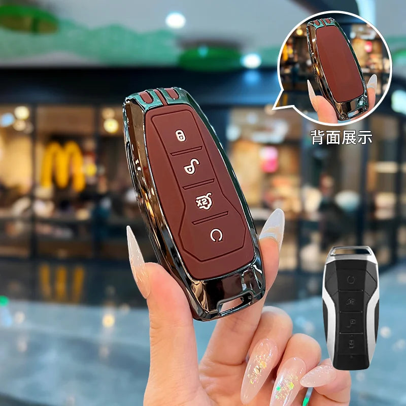 Car Key Cover Case Protection Shell Keychain For BYD Han Qin PLUS Song Pro Song L Tang Yuan Song MAX Seagull Qin Pro Accessories