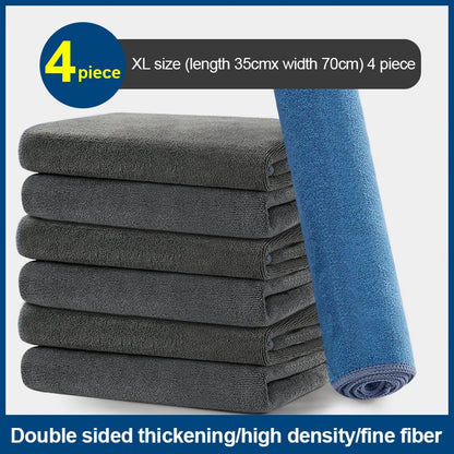 Microfiber Cleaning Towel Thicken Soft Drying Cloth Car Body Washing Towels Double Layer Clean Rags Car Accessories