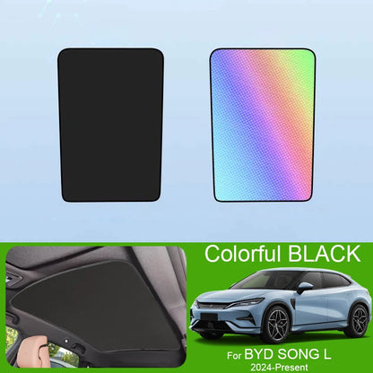 Car Sunroof Sunshade Cover For BYD SONG L 2024-Present Colorful Ice Nano Heat Insulation Skylight Anti-UV Auto Accessories