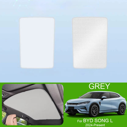Car Sunroof Sunshade Cover For BYD SONG L 2024-Present Colorful Ice Nano Heat Insulation Skylight Anti-UV Auto Accessories