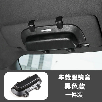 storage interior modification car accessories For BYD Song L‌‌ glasses case leather flip fur car sunglasses clip storage box