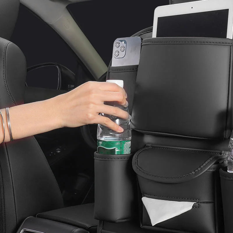 All in One Car Seat Back Storage Bag For BYD Atto3 Han Song plus Seagyll V2l Dolphin F3 E6 G3 I3 Ea1 Anti Kick Pad Cup Holder