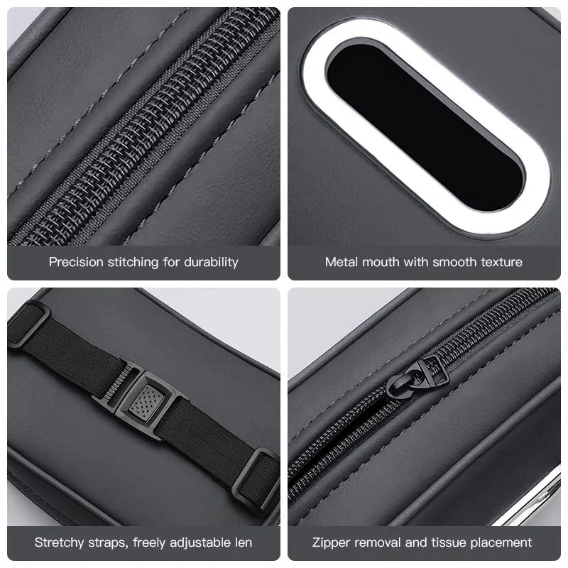 High-capacity Car Interior Tissue Box Kleenex Storage Bag Accessories For BYD Tang E6 F3 Atto3 Yuan Plus Song Max F0 G3 I3 Ea1