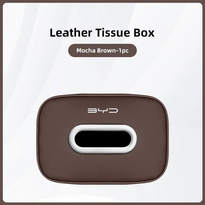 High-capacity Car Interior Tissue Box Kleenex Storage Bag Accessories For BYD Tang E6 F3 Atto3 Yuan Plus Song Max F0 G3 I3 Ea1